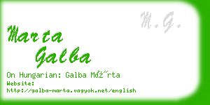 marta galba business card